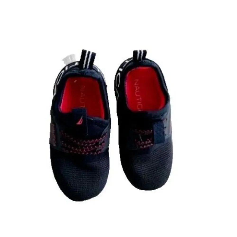 Toddler Red/Blue‎ Size 6 Unisex Comfortable Nautica Slip-on-Great Condition